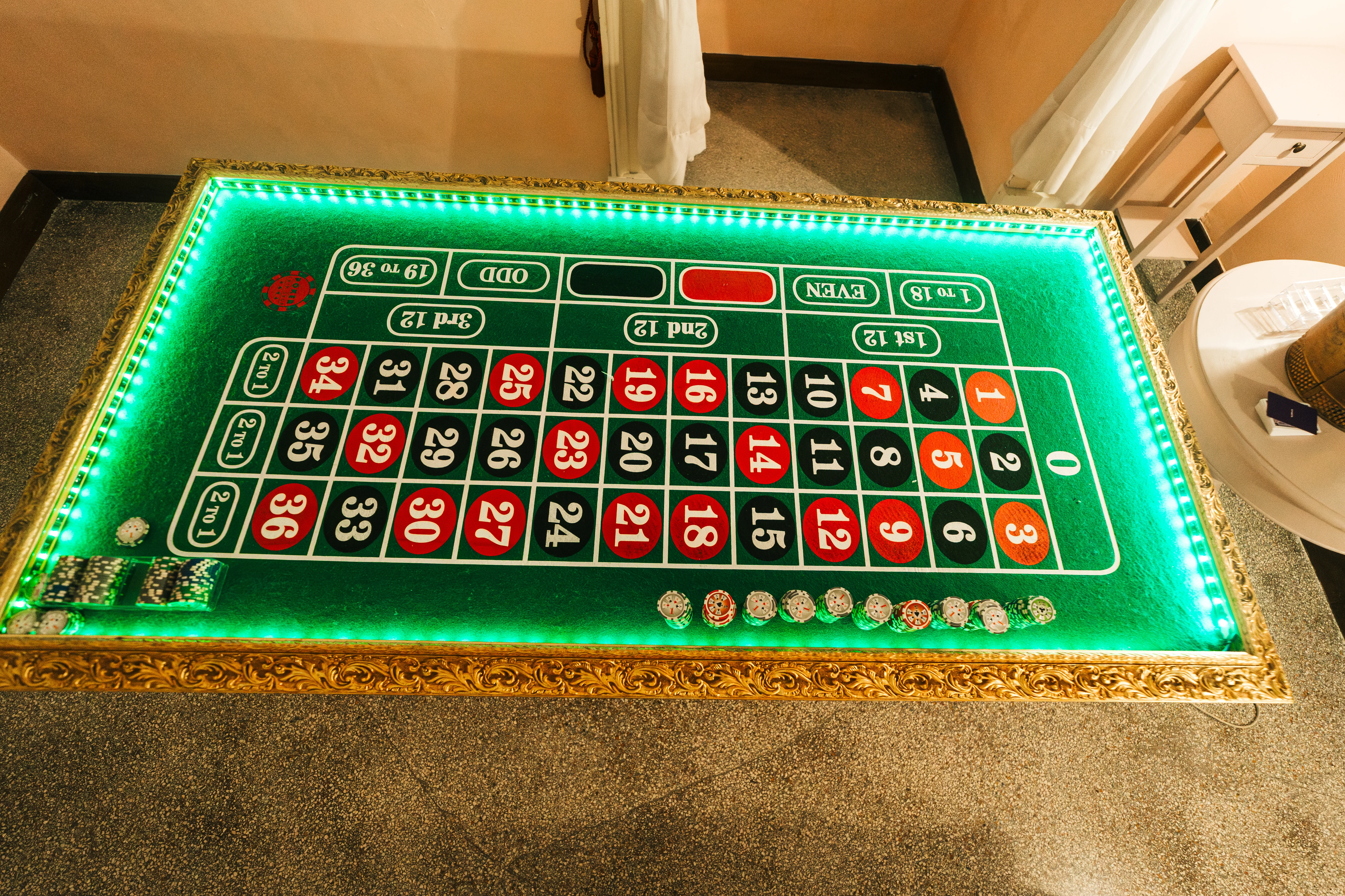 Tavolo roulette casino show evento Palazzo Scarciglia